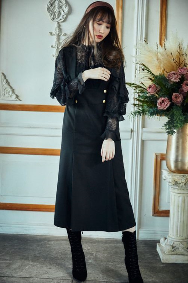 her lip to Lace Trimmed Bella Midi Dress34ヒップ