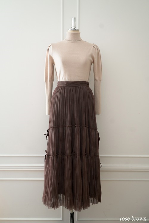 Fubail / Double Bow Tiered Tulle Skirt