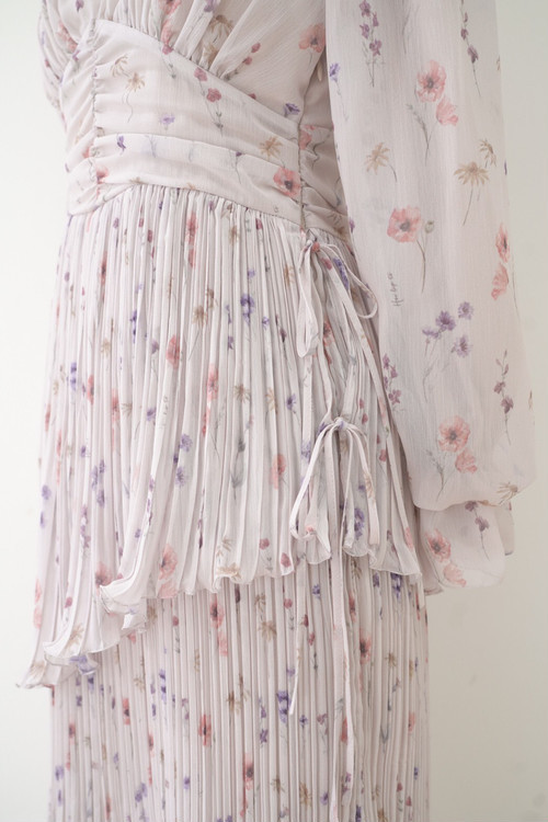 Fubail / In Bloom Pleated Chiffon Dress