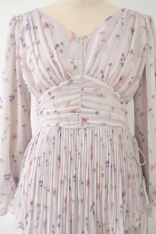 Fubail / In Bloom Pleated Chiffon Dress