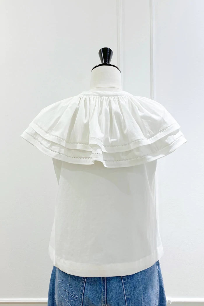 Fubail / Double Ruffled Collar Blouse