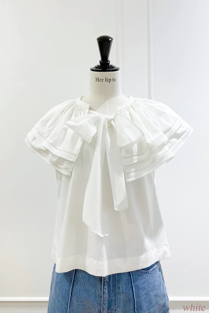 Fubail / Double Ruffled Collar Blouse