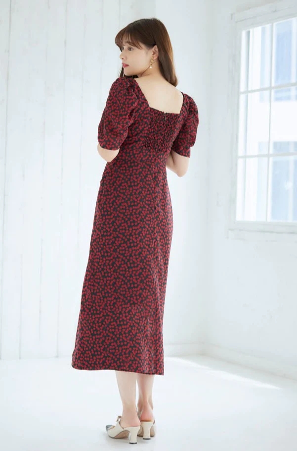 Fubail / Cherry Pattern Cache-Coeur One-Piece