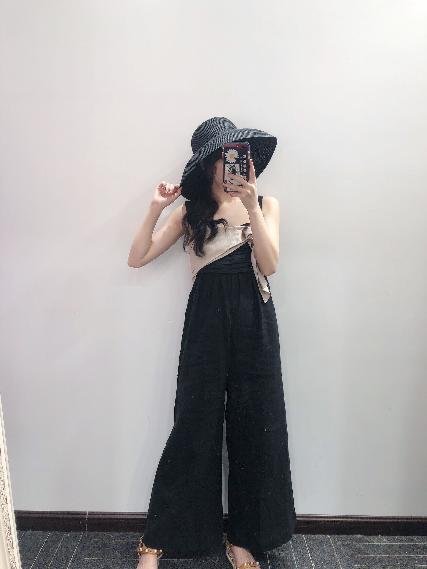 Fubail / Two-tone Linen Jumpsuit