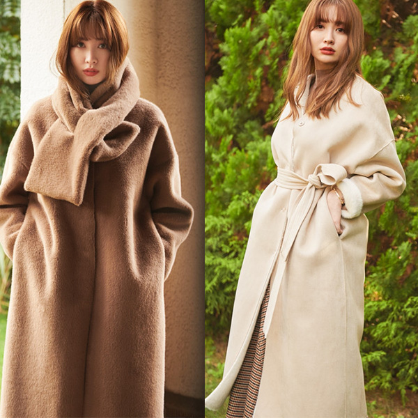 herlipto Faux Fur Reversible Coat - ロングコート