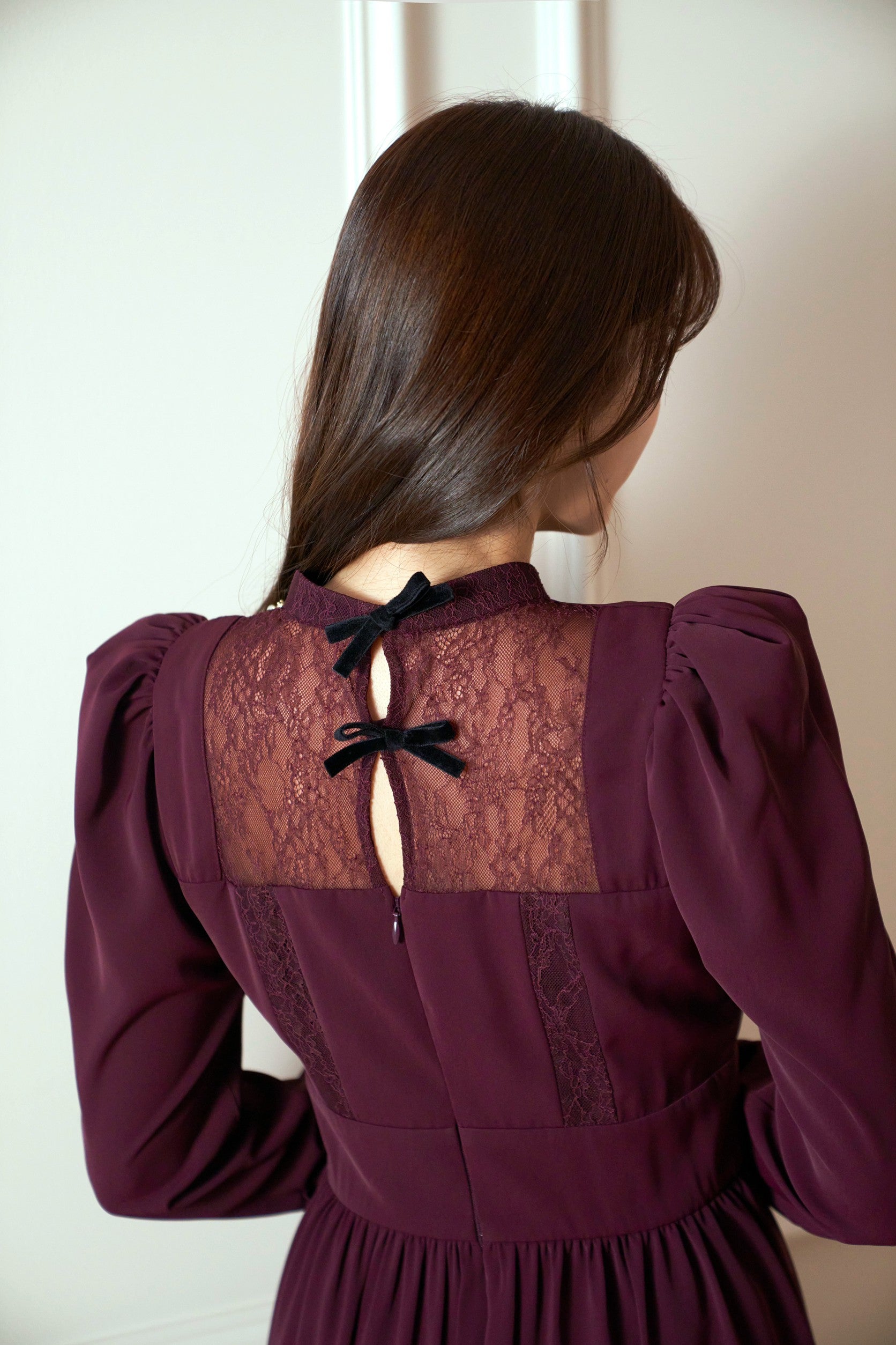 Modern Mademoiselle Back Ribbon Dress - ロングワンピース